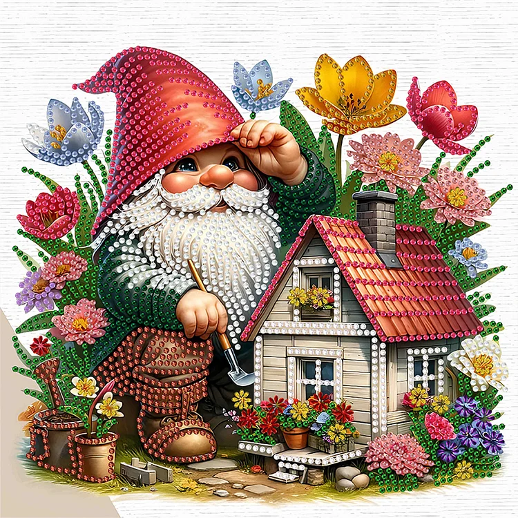 Easter Garden Gnome 30*30CM (Canvas) Special Drill Diamond Painting gbfke