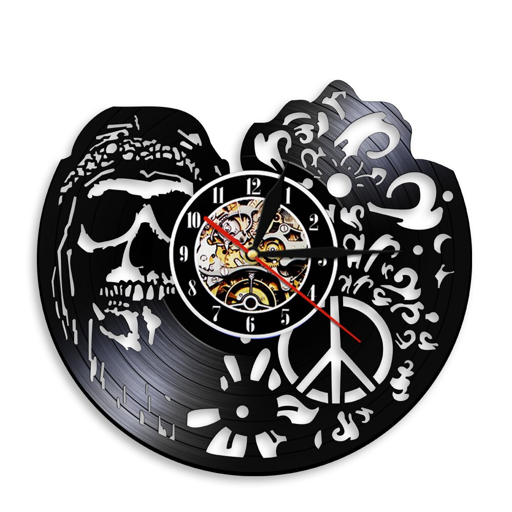 Peace Sign Skull and Bones Hippie - Vinyl Record Wall Clock - Without LED, 501 Original
Peace Sign Skull and Bones Hippie - Vinyl Record Wall Clock - Without LED, 501 Original