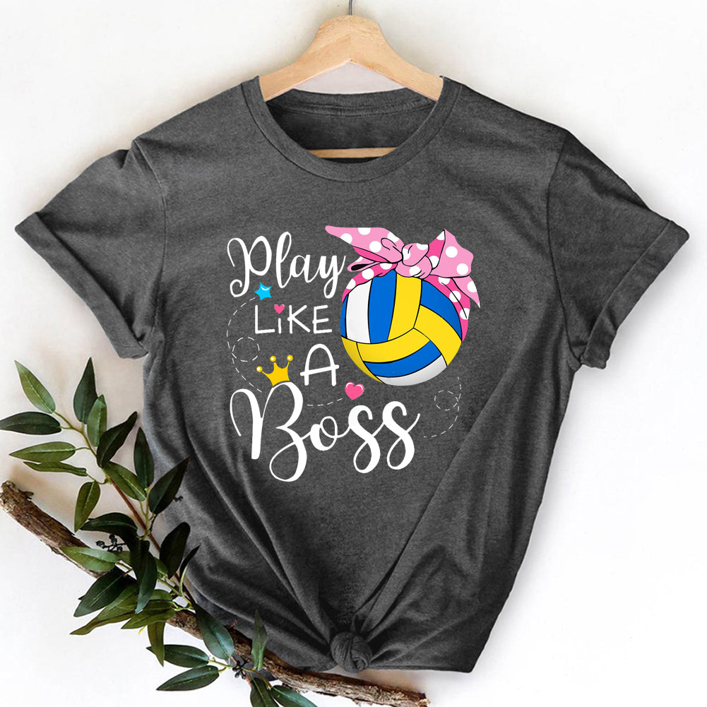 Play Like a Boss Volleyball T-Shirt-07553-Guru-buzz