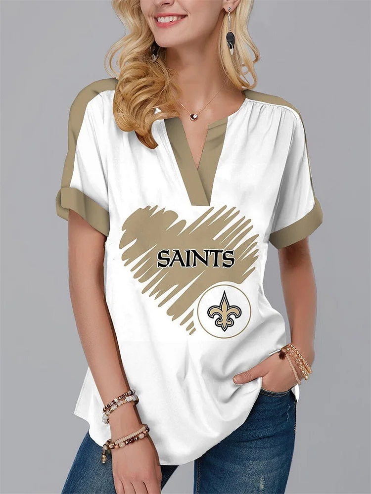 New Orleans Saints
Fashion Short Sleeve V-Neck Shirt