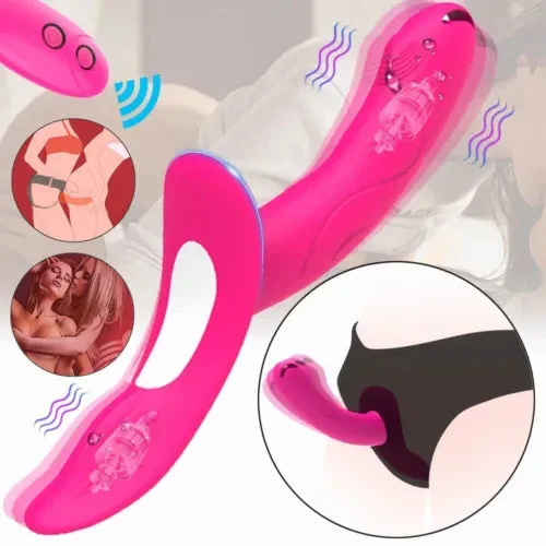 pornhint Pornhint Dildo G-Spot Vibrator Clit Stimulate Strapless Strap on Sex Toys Lesbian Women