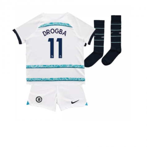 Chelsea Didier Drogba 11 Away Shirt Kids & Junior Minikit 2022-2023