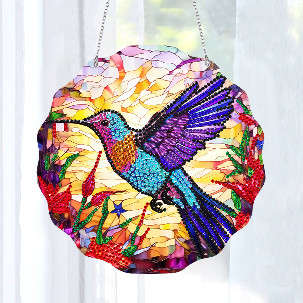 Hummingbird Double Sided Diamonds DIY Diamond Suncatcher