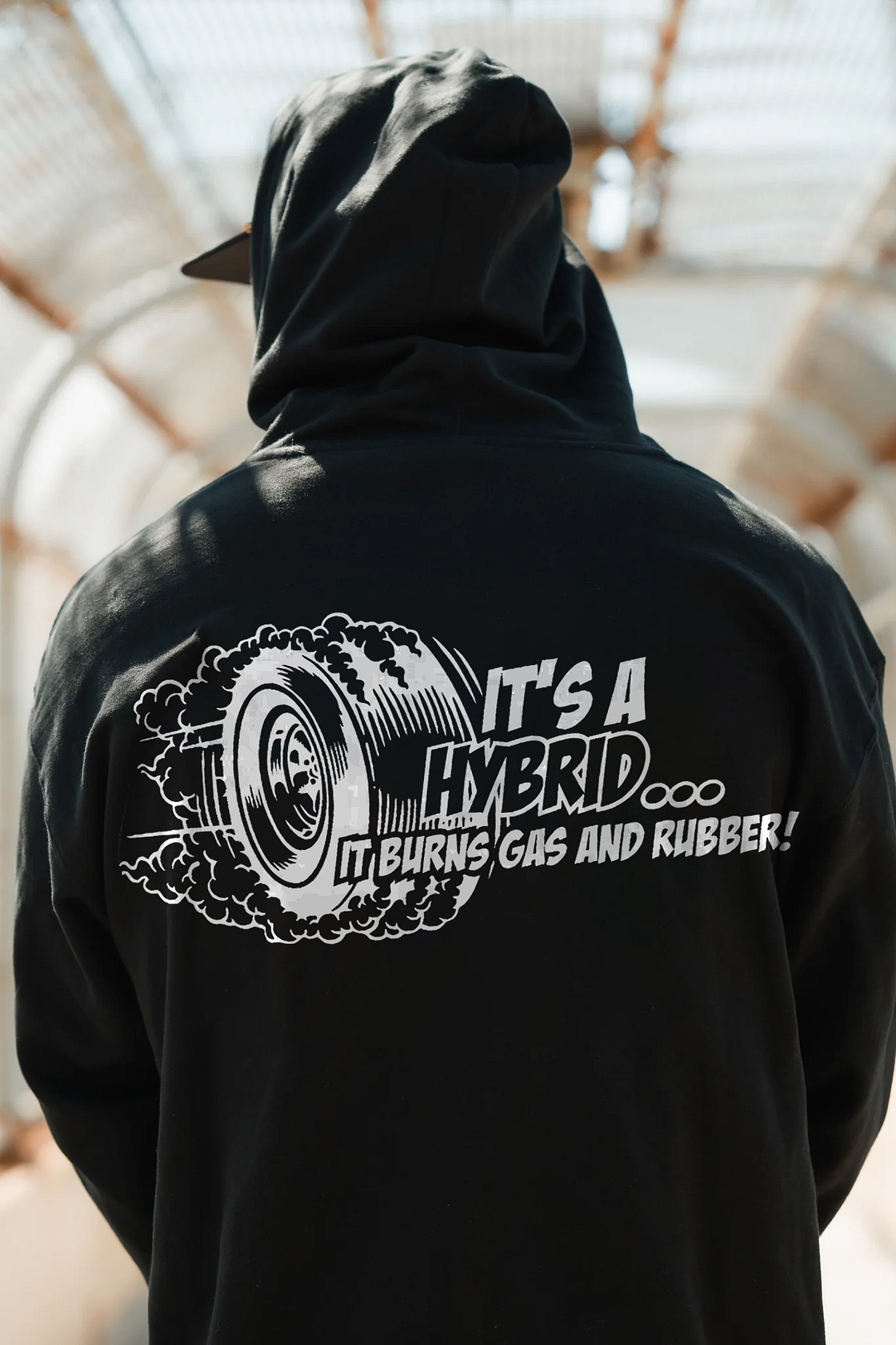 It's A Hybrid It Burns Gas And Rubber Hoodie - Devcarry