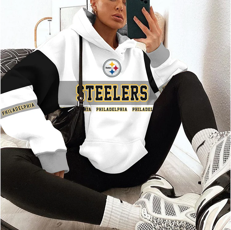 Pittsburgh Steelers  Printed Hooded Pocket Pullover Hoodie