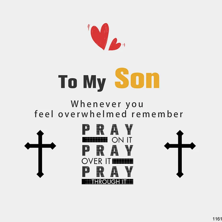 Gift Card - For Son Pray On It Pray Over It Pray Through It