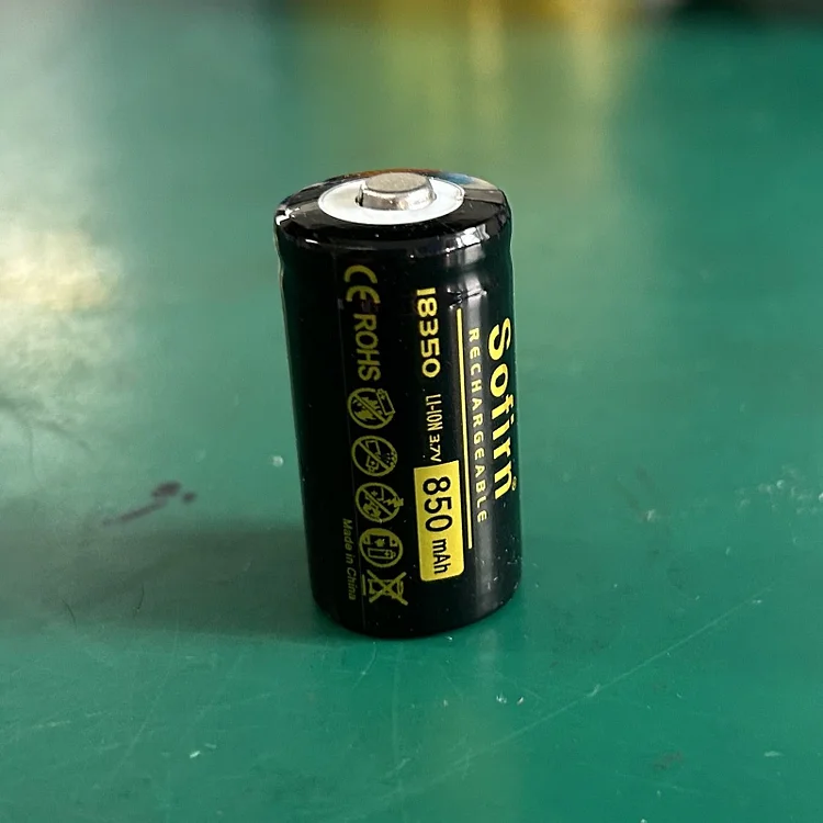4pcs 18350 Batteries Button top 850mAh