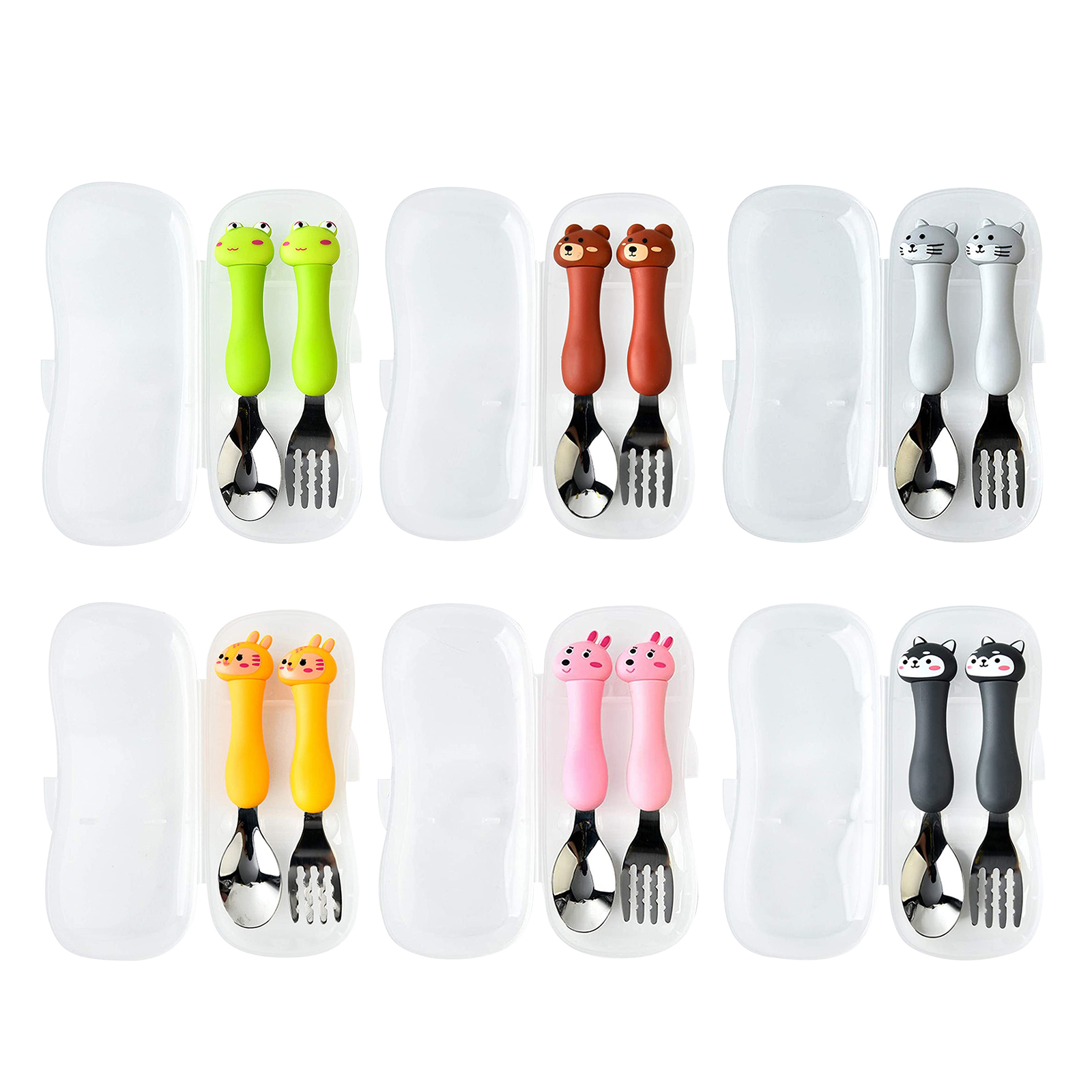 2pcs Cartoon Kids Spoon Fork Set, 304 Stainless Steel Cute Cutlery with Box, Light brown, 501 Original
2pcs Cartoon Kids Spoon Fork Set, 304 Stainless Steel Cute Cutlery with Box, Light brown, 501 Original