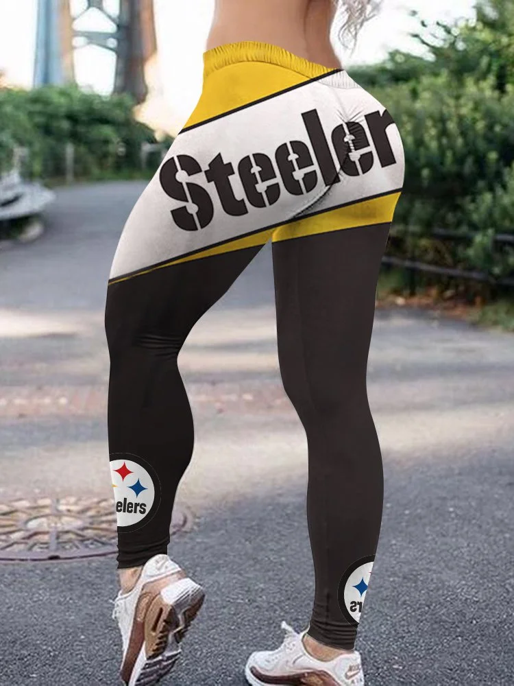Pittsburgh Steelers High Waist Push Up Printed Leggings