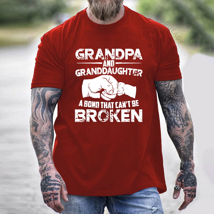 Grandpa And Granddaughter A Bond That Can't Be Broken T-shirt
