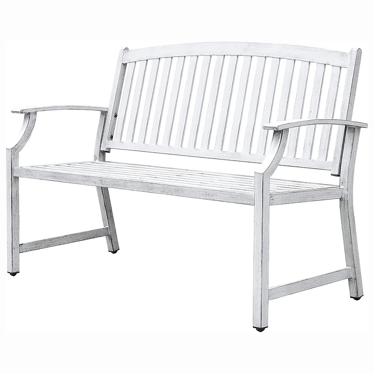 GRAND PATIO Outdoor Benches - Anti-Rust Aluminum and Steel Garden Bench with Faux Wood Finish for Patio and Park Furniture