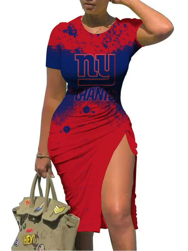 New York Giants
Women's Slit Bodycon Dress