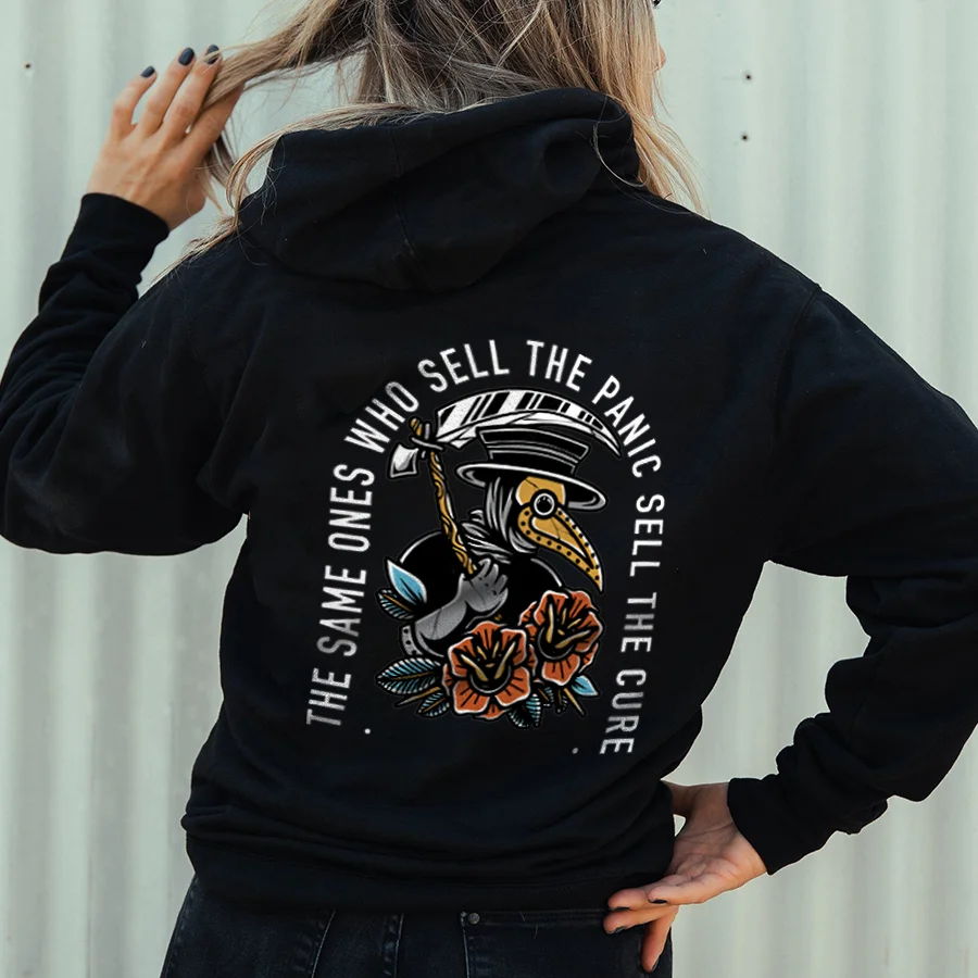 The Same Ones Who Sell The Panic Sell The Cure Printed Women's Hoodie