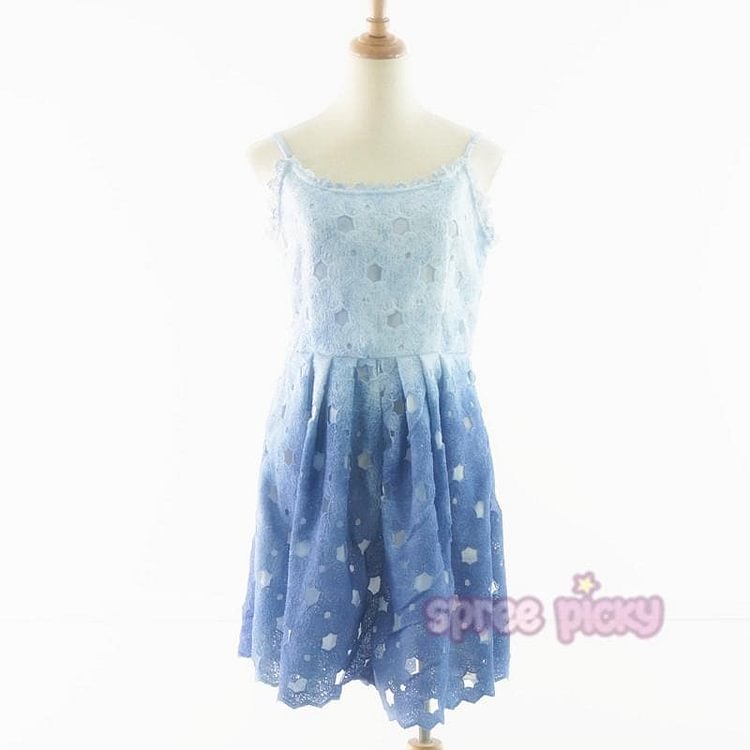 S/M/L Blue And Purple Mixed Elegant Lace Dress SP166185