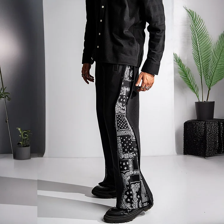 Printed Patchwork Men's Sweatpants