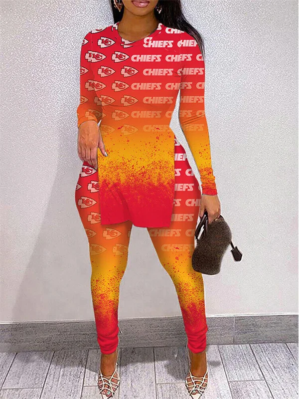 Kansas City Chiefs
Limited Edition High Slit Shirts And Leggings Two-Piece Suits