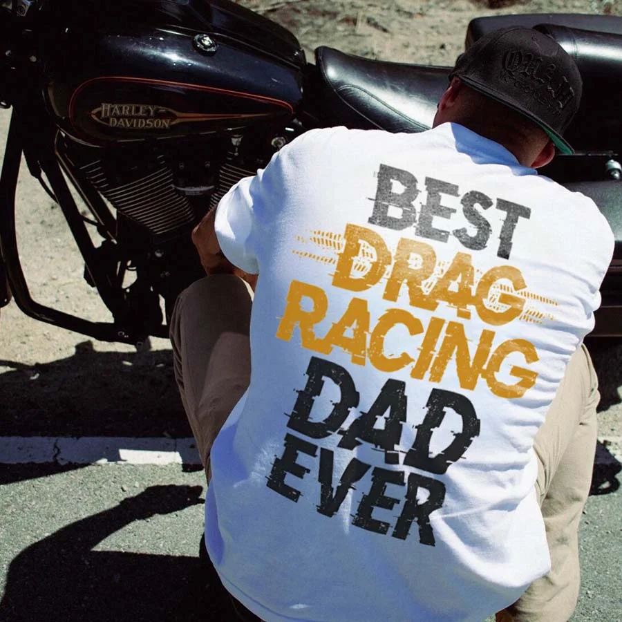 Best Drag Racing Dad Ever Printed Men's T-shirt - Devcarry