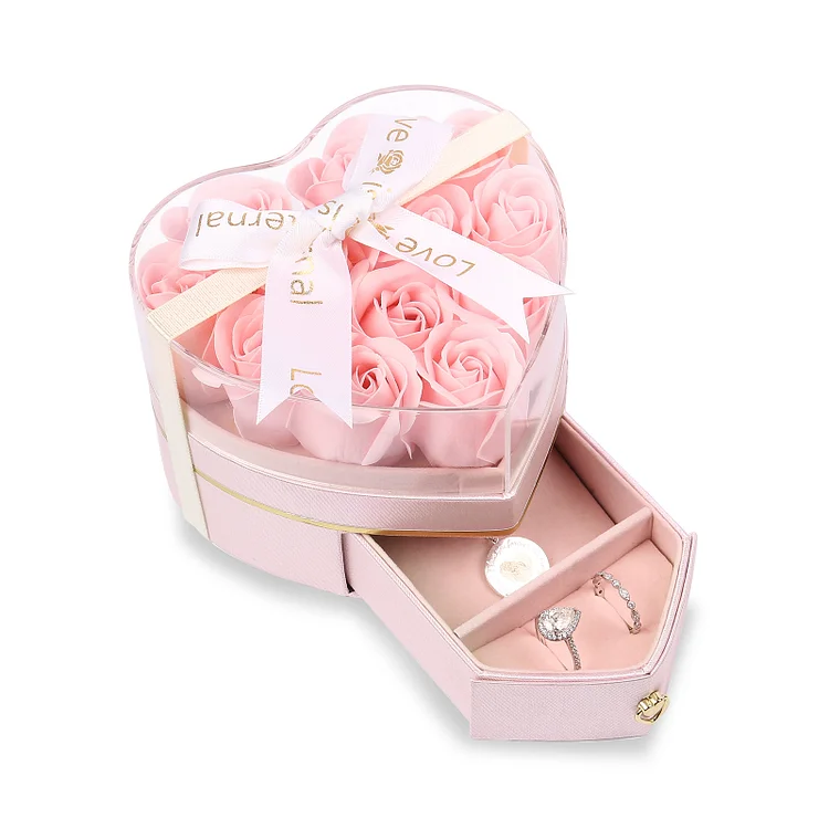 Rose Exquisite Jewelry Box Storage Box Valentine's Day Gift Packaging Box