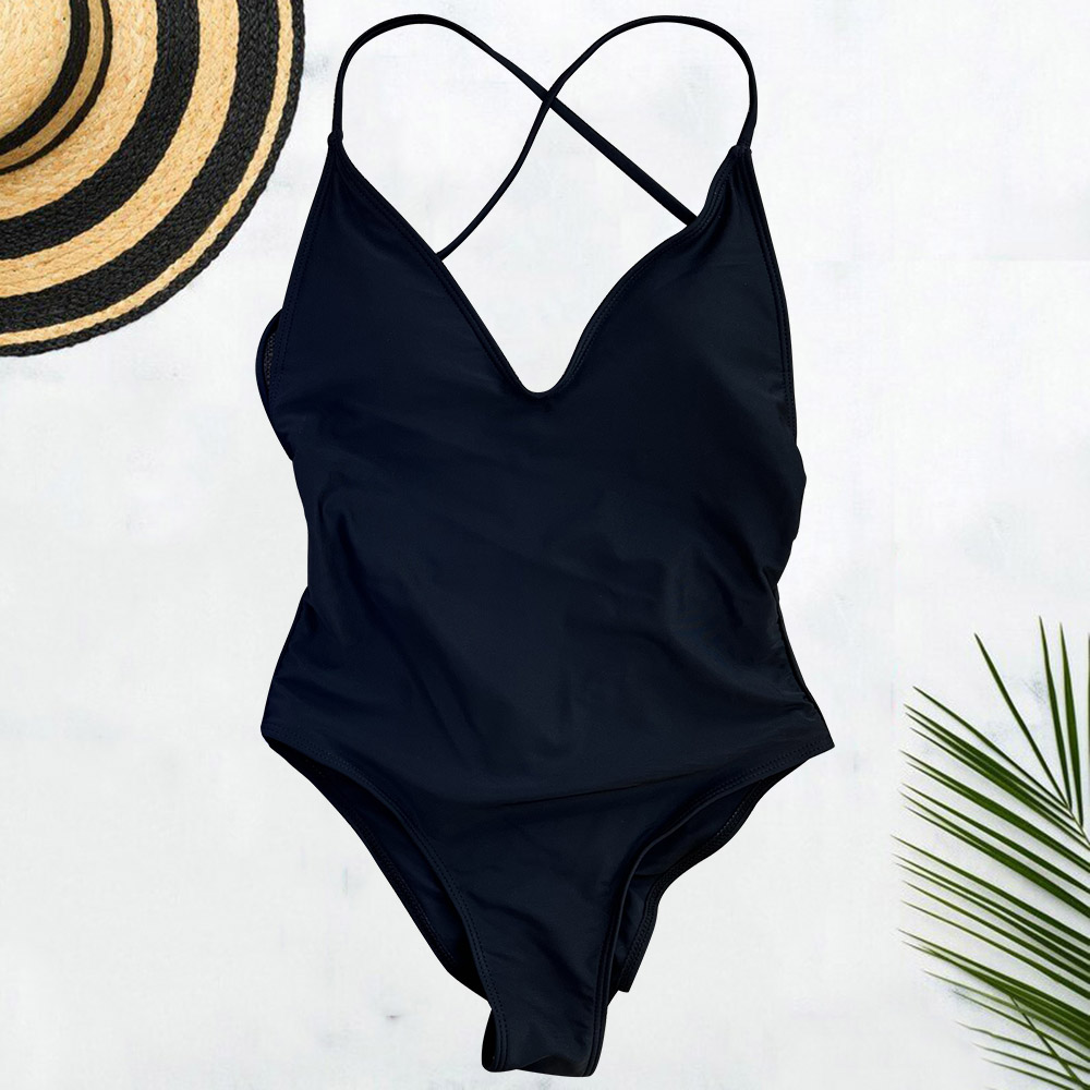 IO Dress Solid One Piece Swimsuit Women Swimwear 2025 New Bikini Sexy Bodysuit Plus Size Bathing Suit Swimming Suit maillot de bain femme