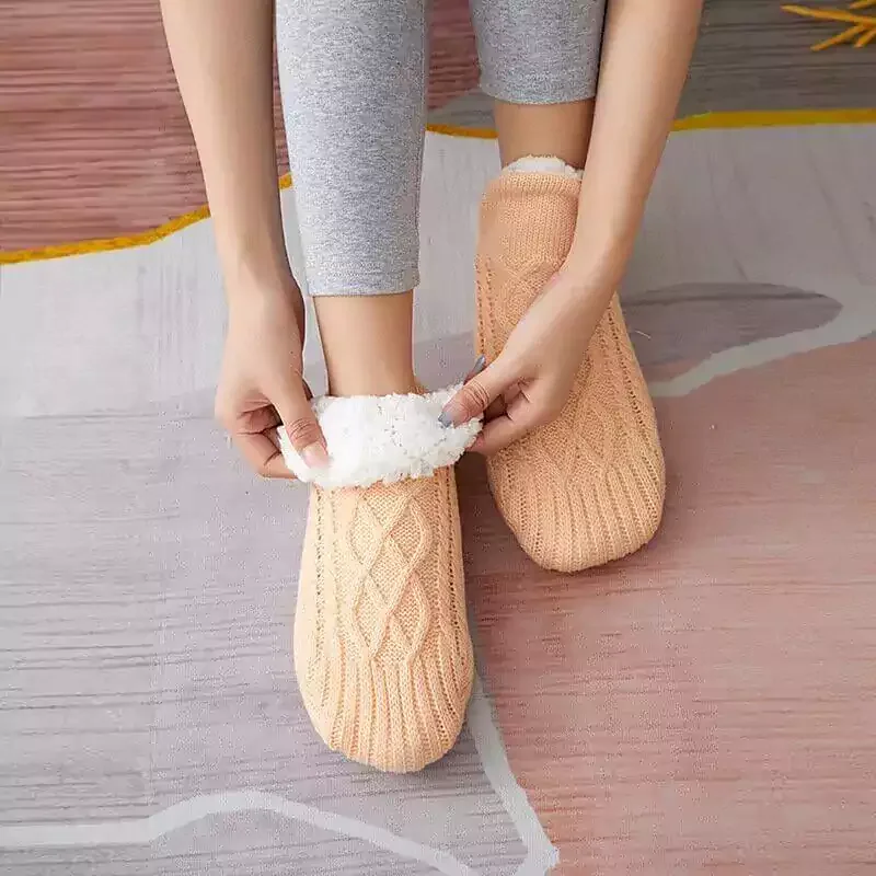 Letclo™ New Woven And Velvet Indoor Socks Slippers letclo Letclo