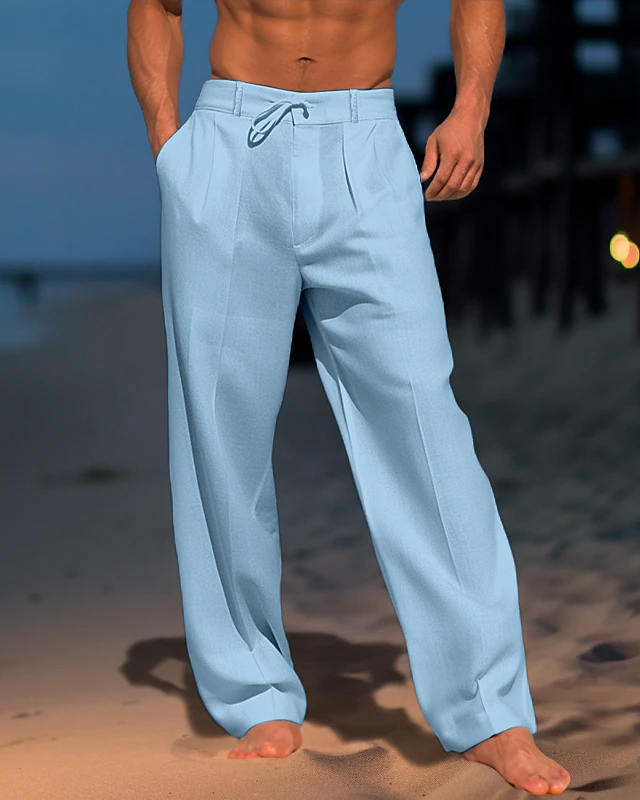 Suitmens Men's Leisure Cotton Linen Trousers 27