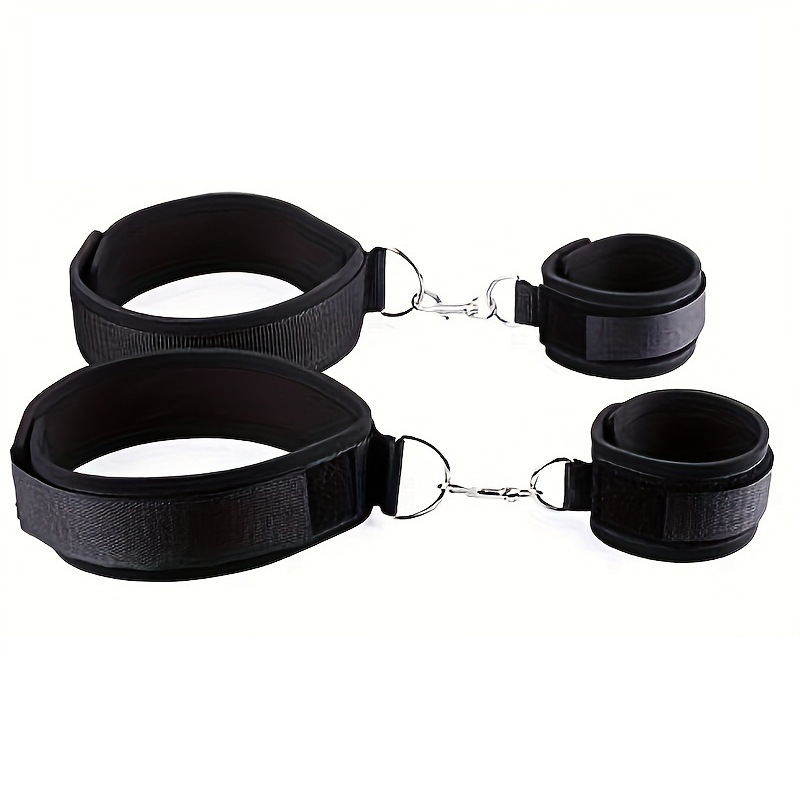 Sex Bondage Wrist Thigh Cuffs Bdsm Restraints Set