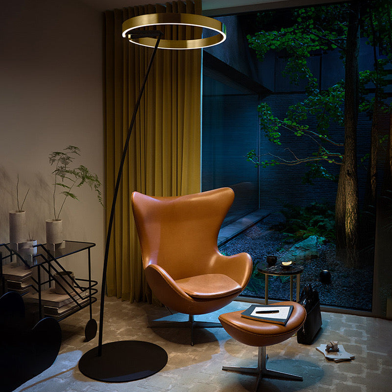 Edge Modern Ring Metal Silicone Floor Lamp