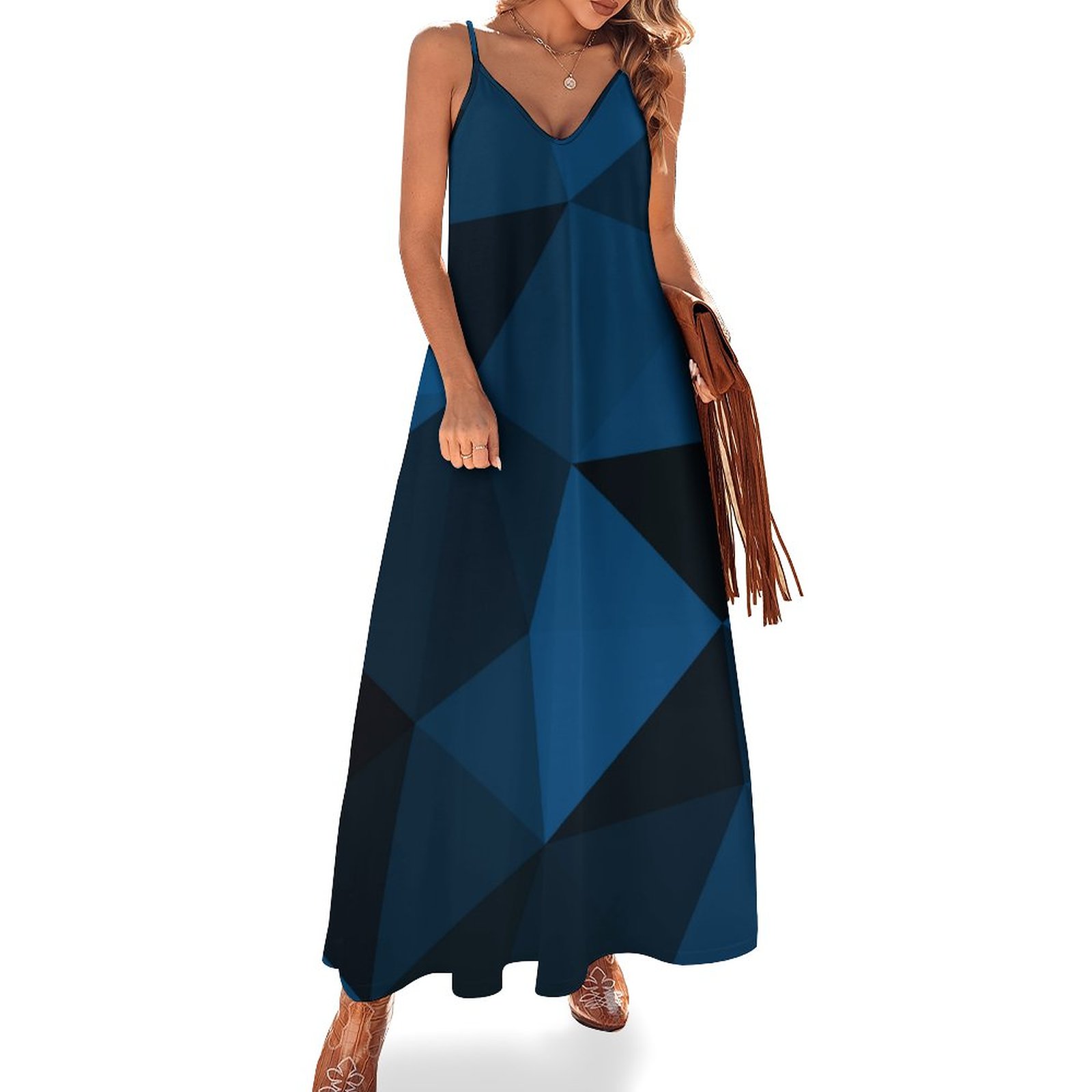 blue mesh beach dress Beverley Baby Blue Mesh Maxi Dress - US 12 main image 0