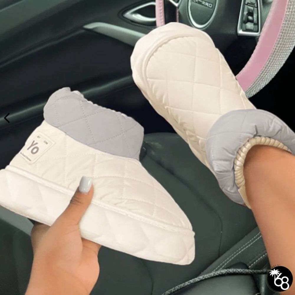 Casual Patchwork Contrast Round Keep Warm Comfortable Shoes | 168DEAL