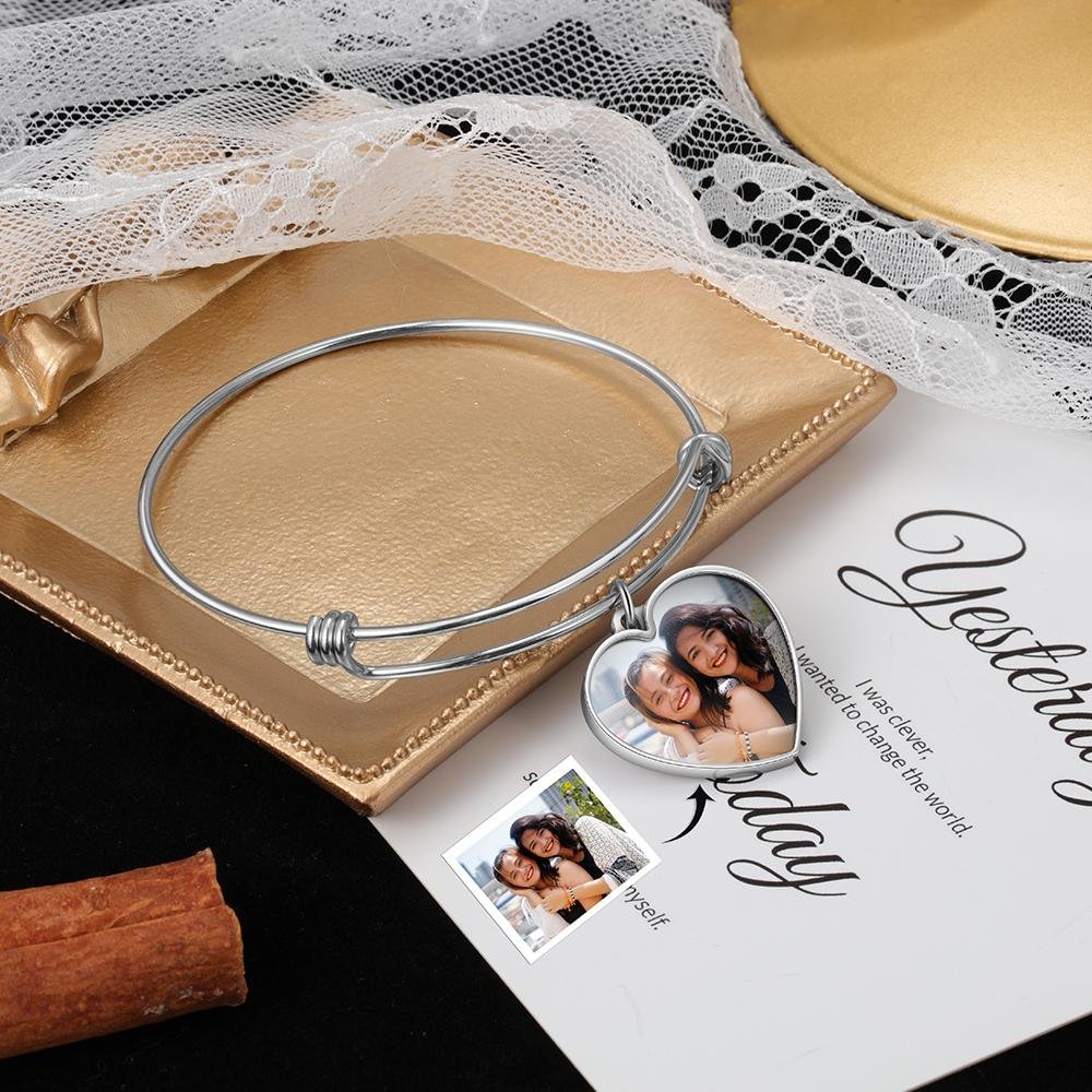 Bracelet Photo Personnalis Avec C Ur Breloque