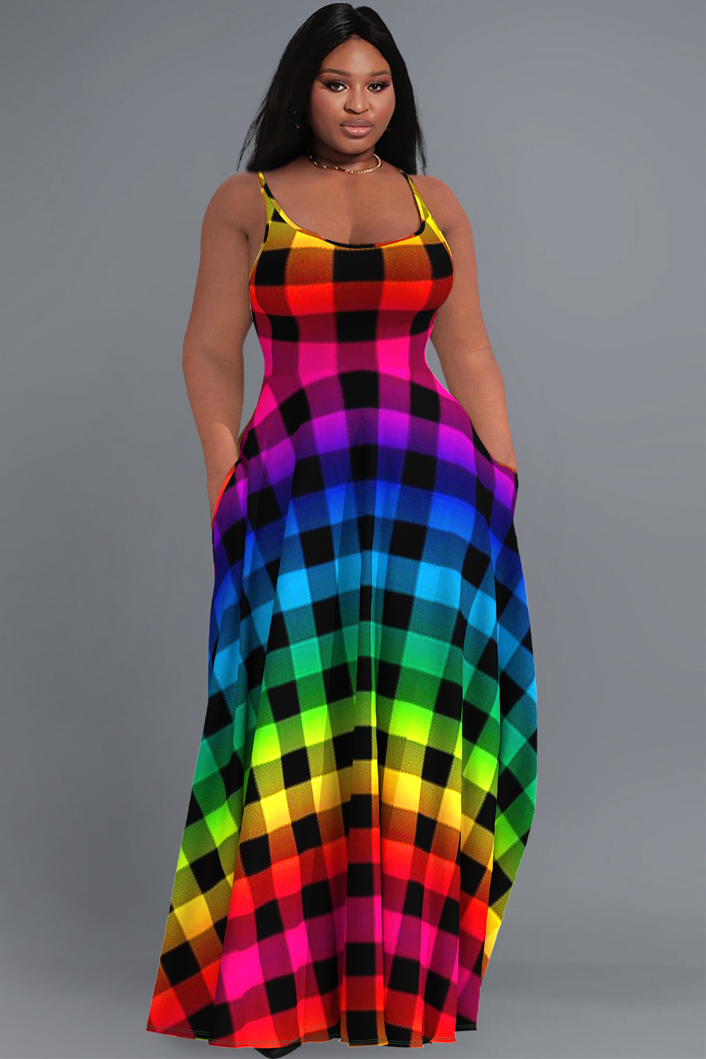 Plus Size Rainbow Dresses Xpluswear