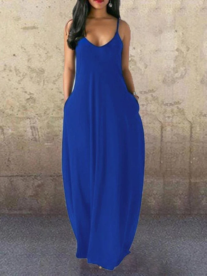 Neck Cotton Dresses Sleeveless V Holiday socialshop