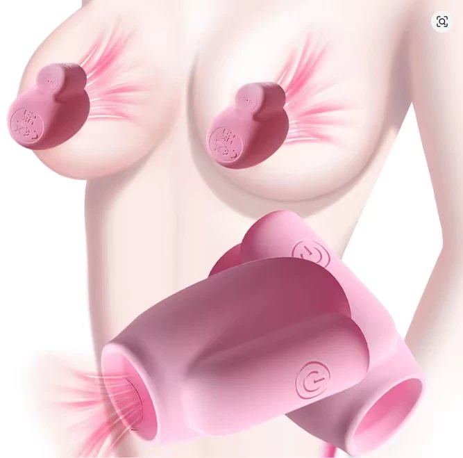 pornhint Pornhint 2 Pcs Nipple Toy Nipple Clamps Sucking Vibrator Massager Adult Sex Toy For Women Toy