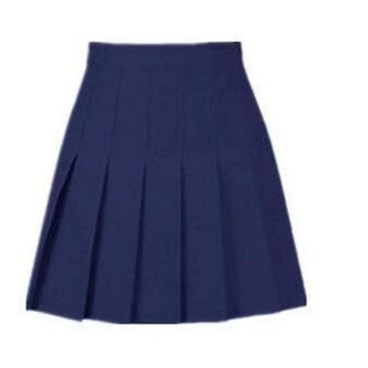 Pure Color Pleated Skirt