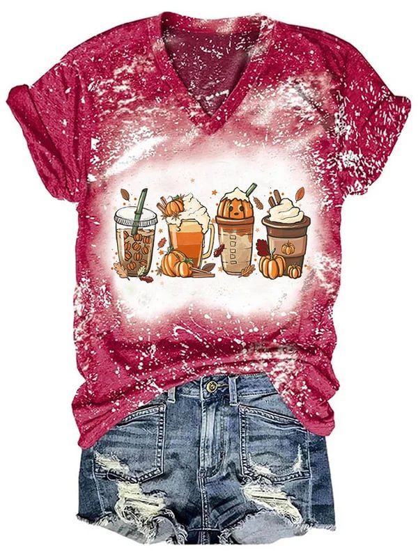 Fashion Tie Dye Print Short Sleeve T-Shirt