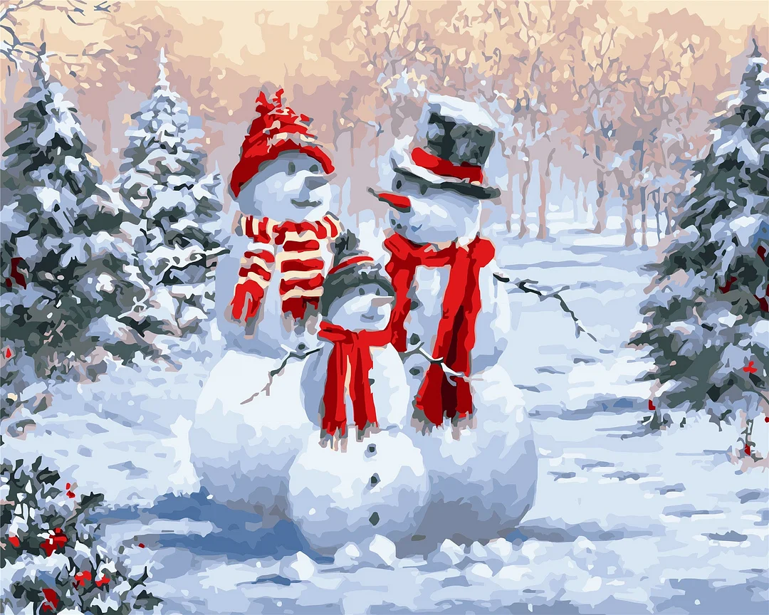 Christmas Paint By Numbers Kits UK FL34