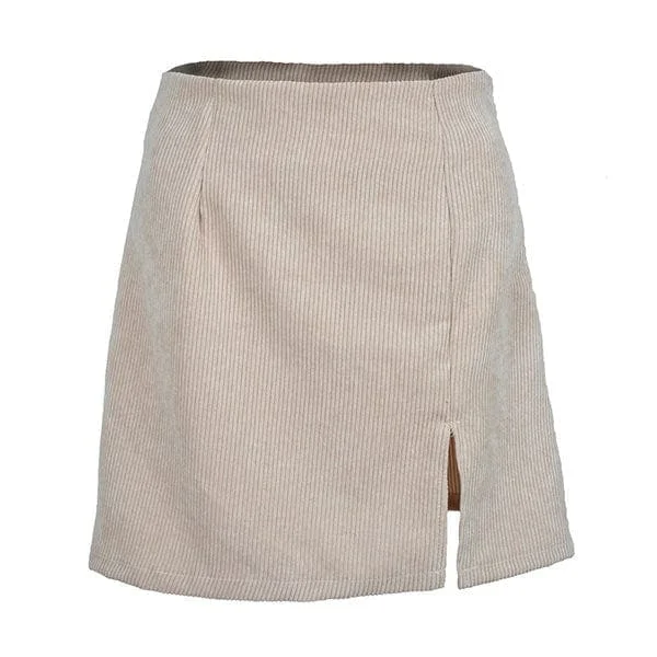 Cord Short Skirt