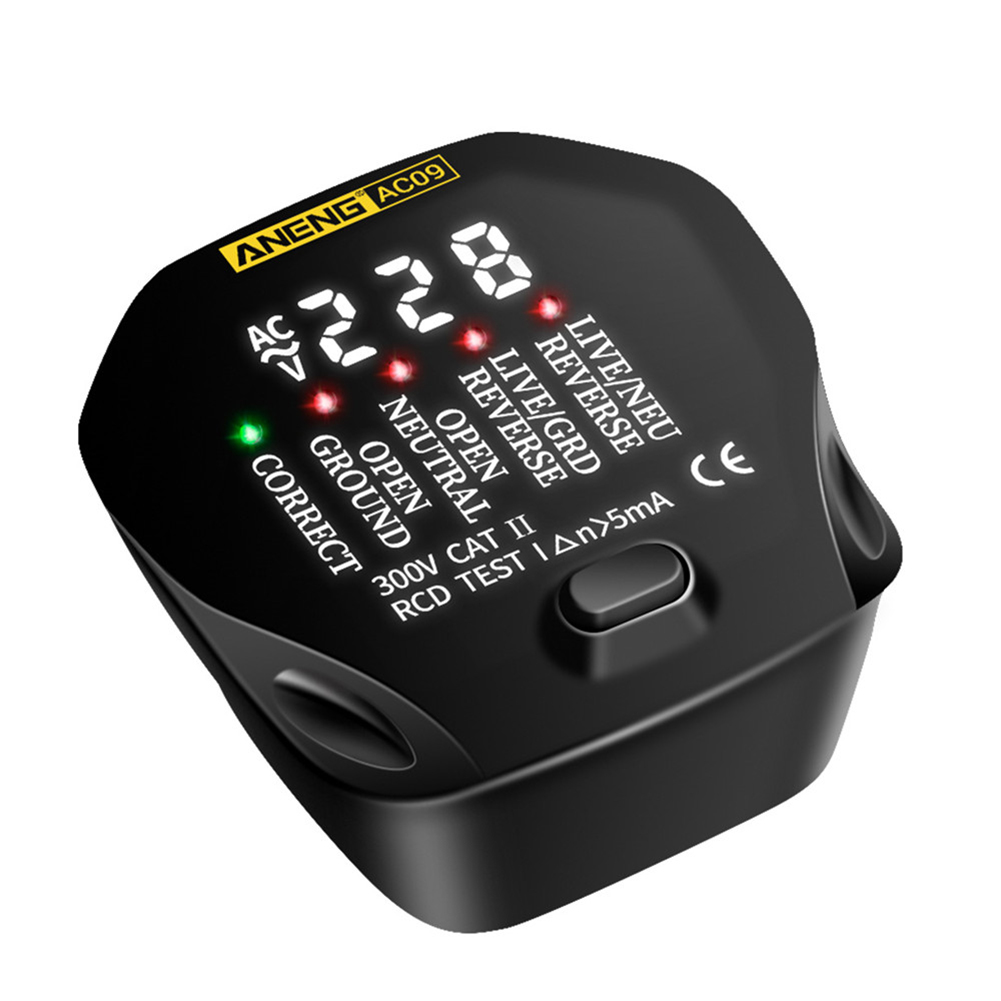 AC09 Digital Socket Outlet Tester Ground Line Phase Check Voltage Detector, Eu plug, 501 Original
AC09 Digital Socket Outlet Tester Ground Line Phase Check Voltage Detector, Eu plug, 501 Original