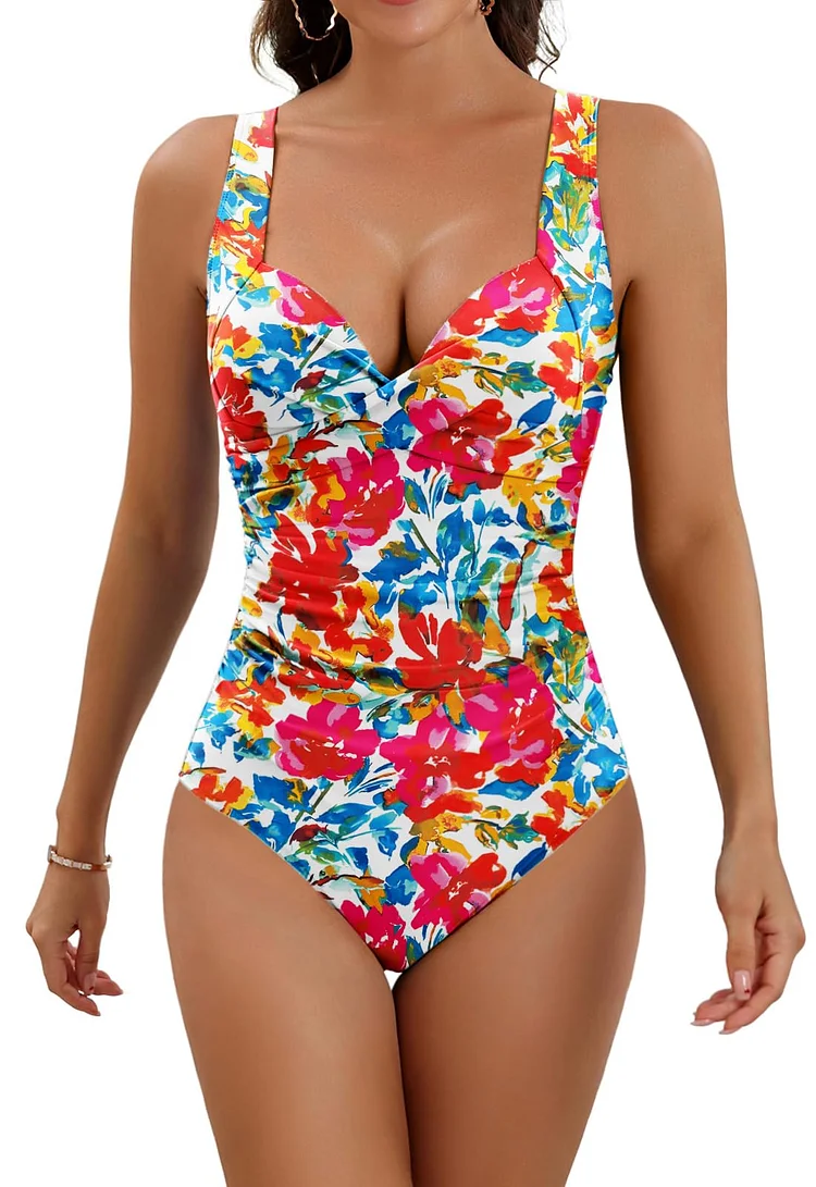 Tummy Control Push Up One Piece Swimsuit 