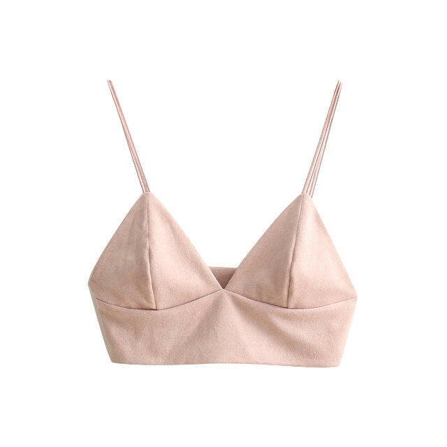 Bralette Crop Top Summer Sexy Pink Strappy Suede Cami Camisole Women Tops 2020 - BlackFridayBuys