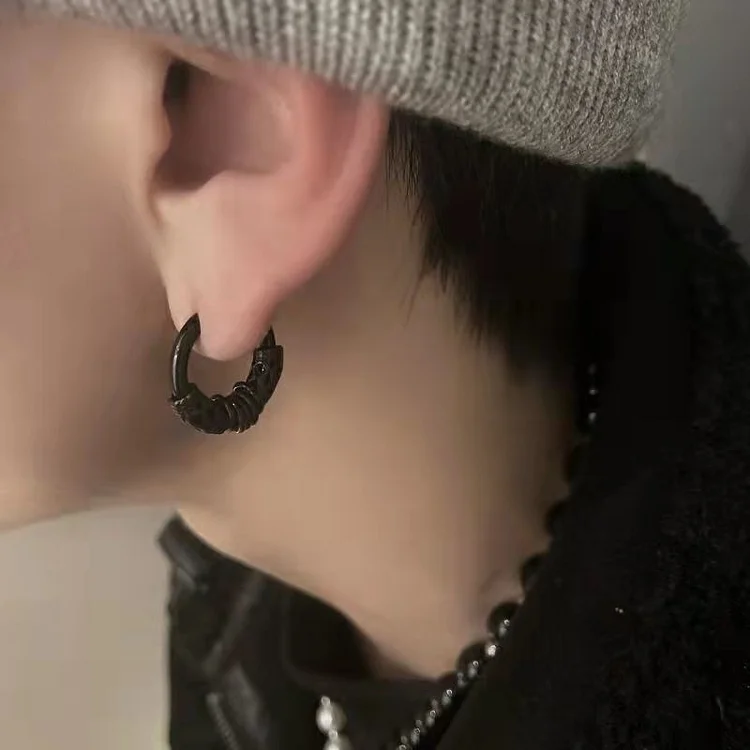 Punk Round Earrings