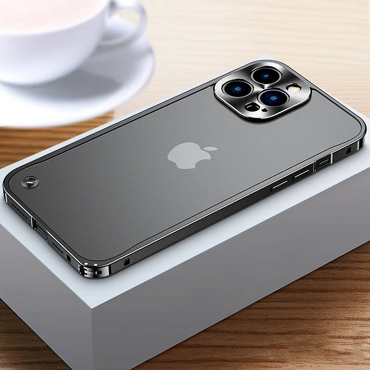 Luxury Metal Frame Lens Protection Cap Phone Case