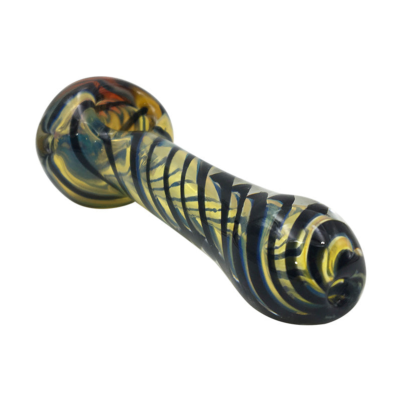 Stripe Tiger Spoon Pipe Spiral Ripple Bowl Hand Pipe