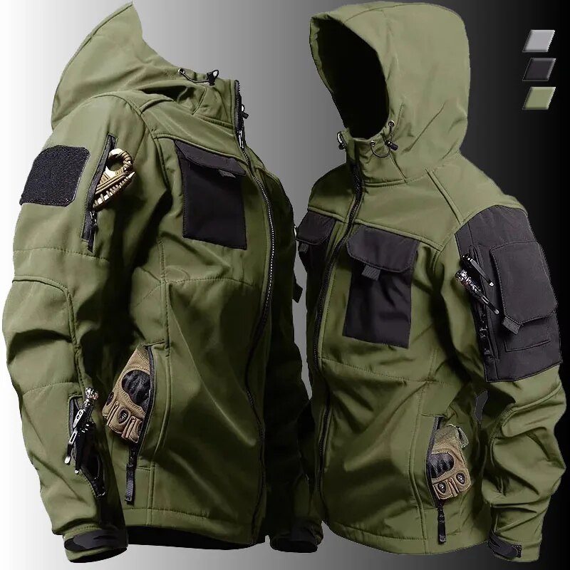 Tactical Wear-resisting Jacket Men Military Special Agent Windproof  Waterproof Multi-pocket Cargo Jackets Outdoor Combat