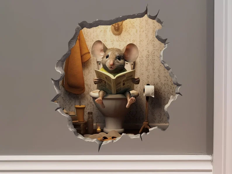 Mouse Hole 3D Wall Sticker-Choose Three For $19.99