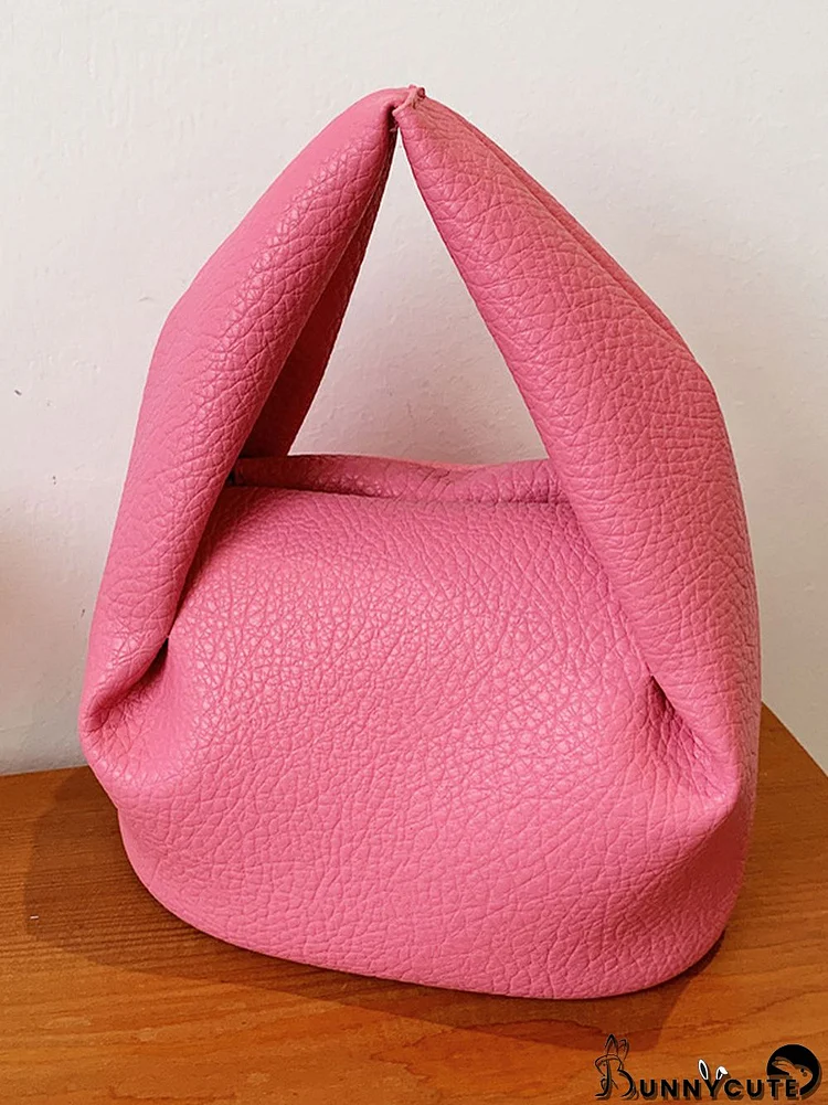 Adjustable Pleated Pockets Solid Color Crossbody Handbags