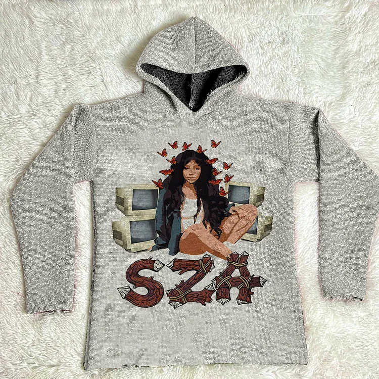 Trendy brand Sza Ctrl fashionable tapestry hoodie