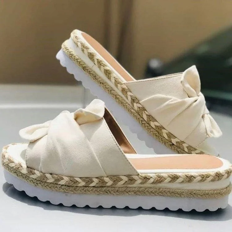 Casual Daily Comfy Bowknot Slippers VangoghDress
