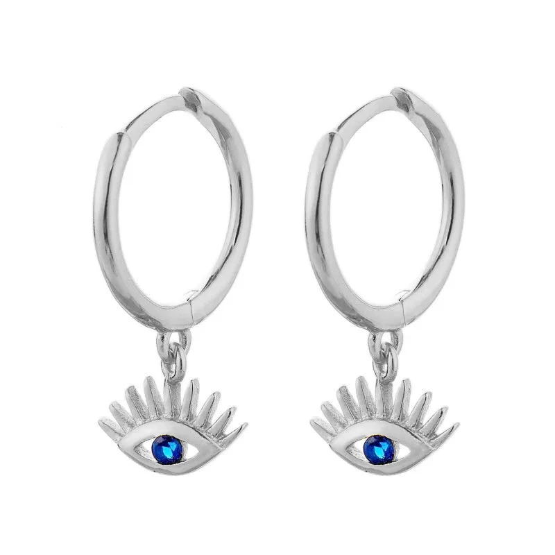 Women's Devil's Eye Pendant Zircon Earrings