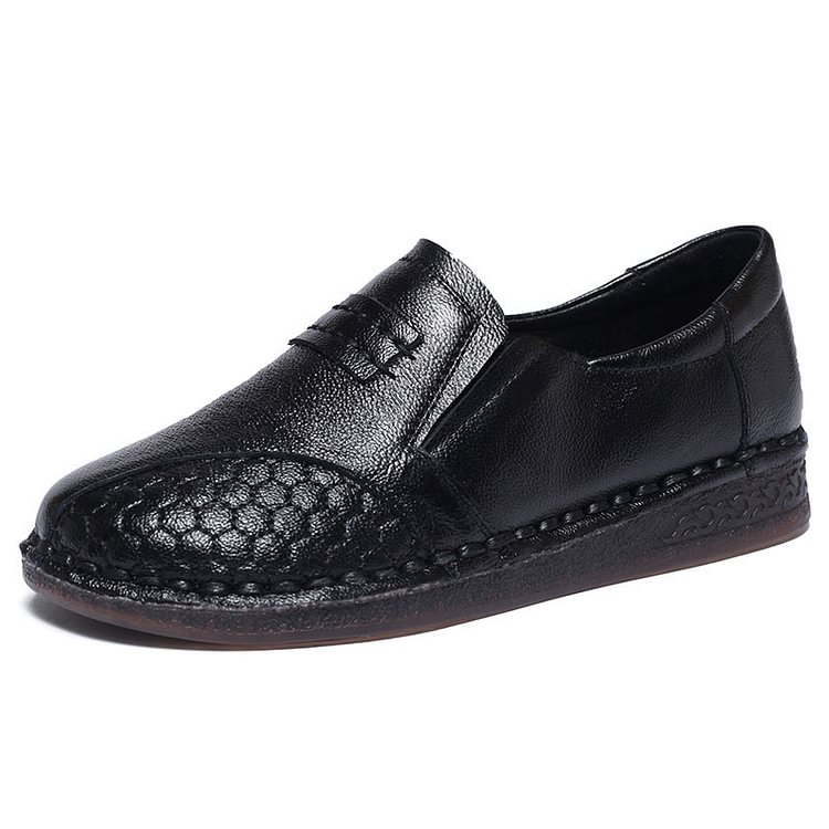Retro Leather Slip-ons for Moms